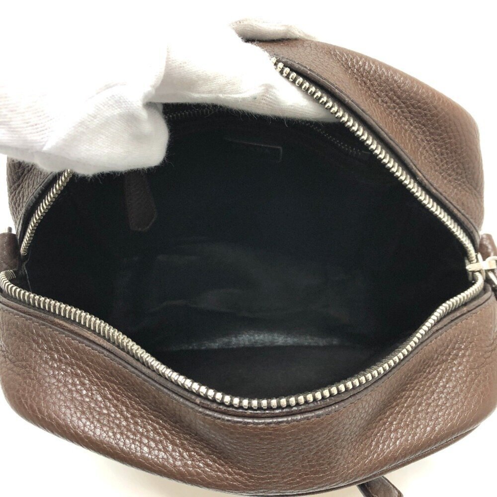 PRADA Brown Leather Shoulder Bag - Picture 9 of 11